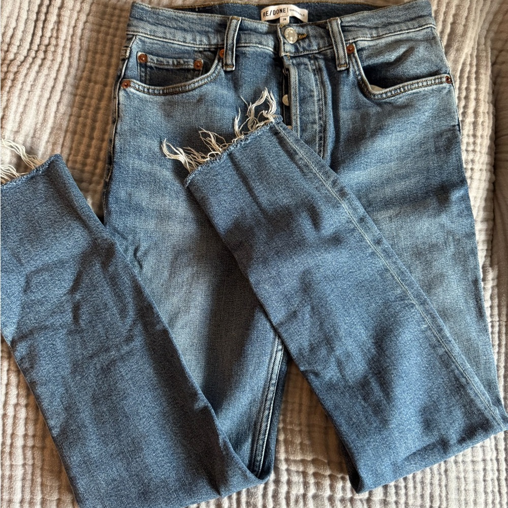 Re/Done Blue Skinny Jeans